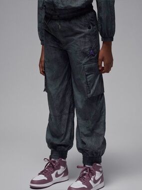 Jordan Blue Jeans and Bling—Woven Pants with purple Jumpman logo Nike cargos